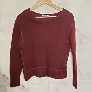 MACPHEE 100% wool maroon red knitwear pullover sweater S